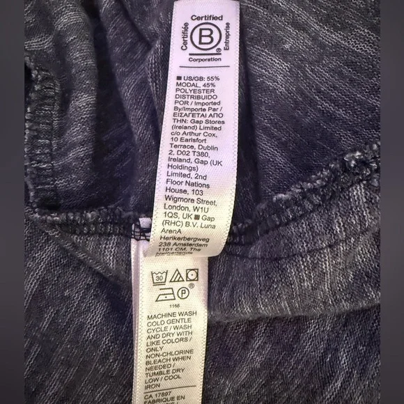 Athleta Top Women M Gray Space Dye Breezy Scoop V Neck Cap Sleeve Gym Shirt - Picture 8 of 8